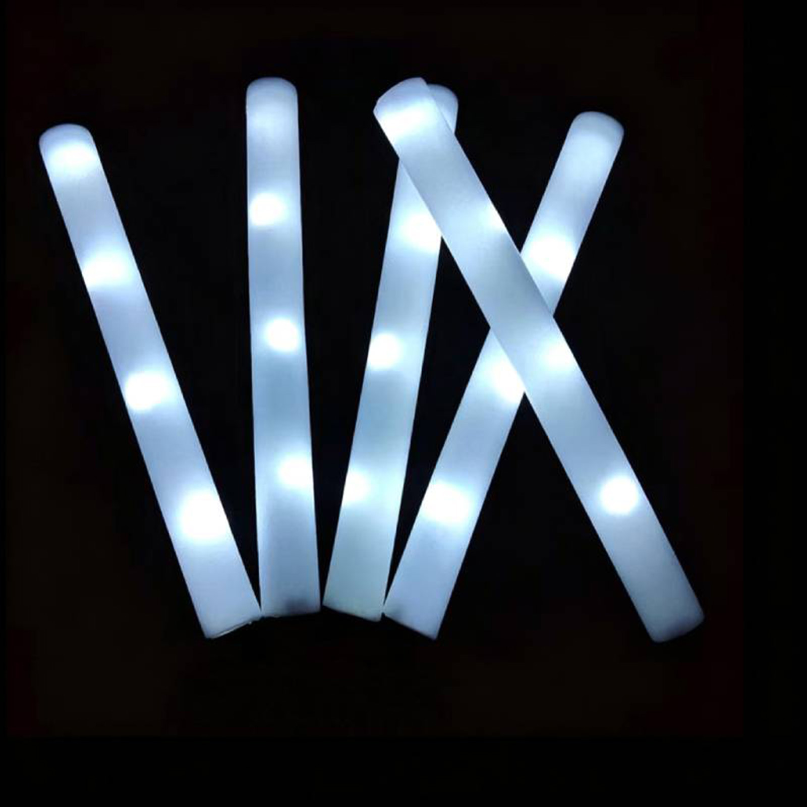 Herbruikbare witte schuim LED  - Flashing Led Foam Sticks Party recensie en prijs
